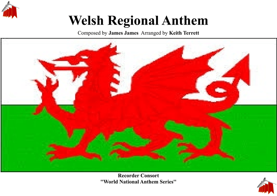 Welsh Regional Anthem for Recorder Consort (World National Anthem Series) Woodwind Quintet scores gallery preview page 1