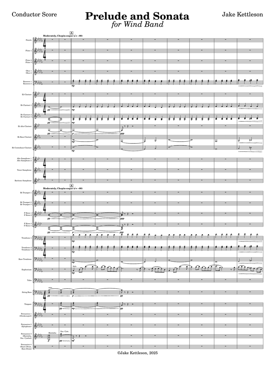 Prelude and Sonata Concert Band scores gallery preview page 1