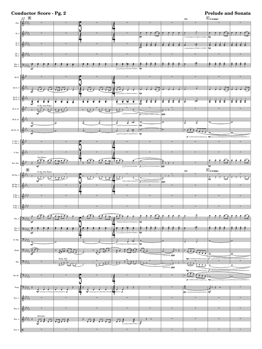 Prelude and Sonata Concert Band scores gallery preview page 2