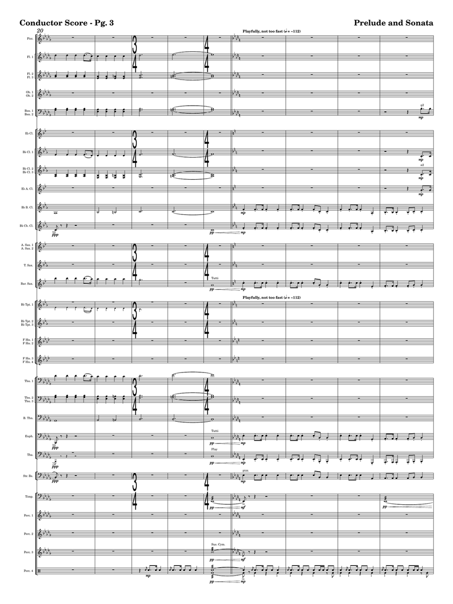 Prelude and Sonata Concert Band scores gallery preview page 3