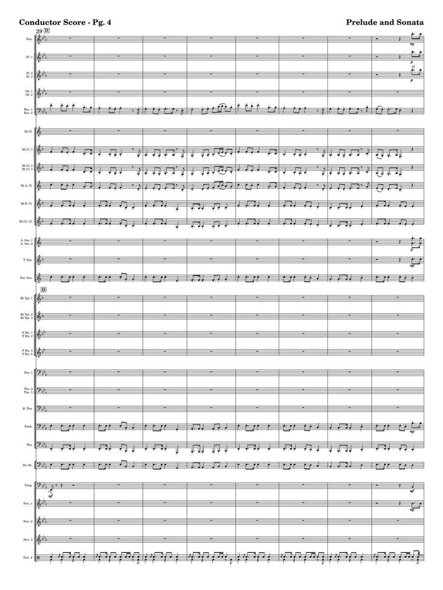 Prelude and Sonata Concert Band scores gallery preview page 4