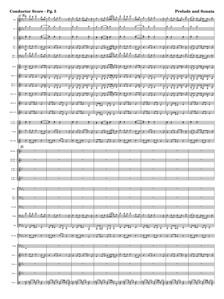 Prelude and Sonata Concert Band scores gallery preview page 5