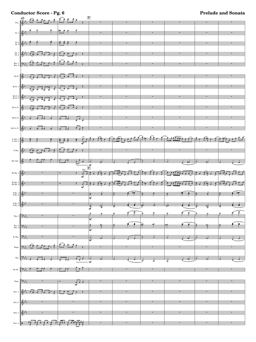 Prelude and Sonata Concert Band scores gallery preview page 6
