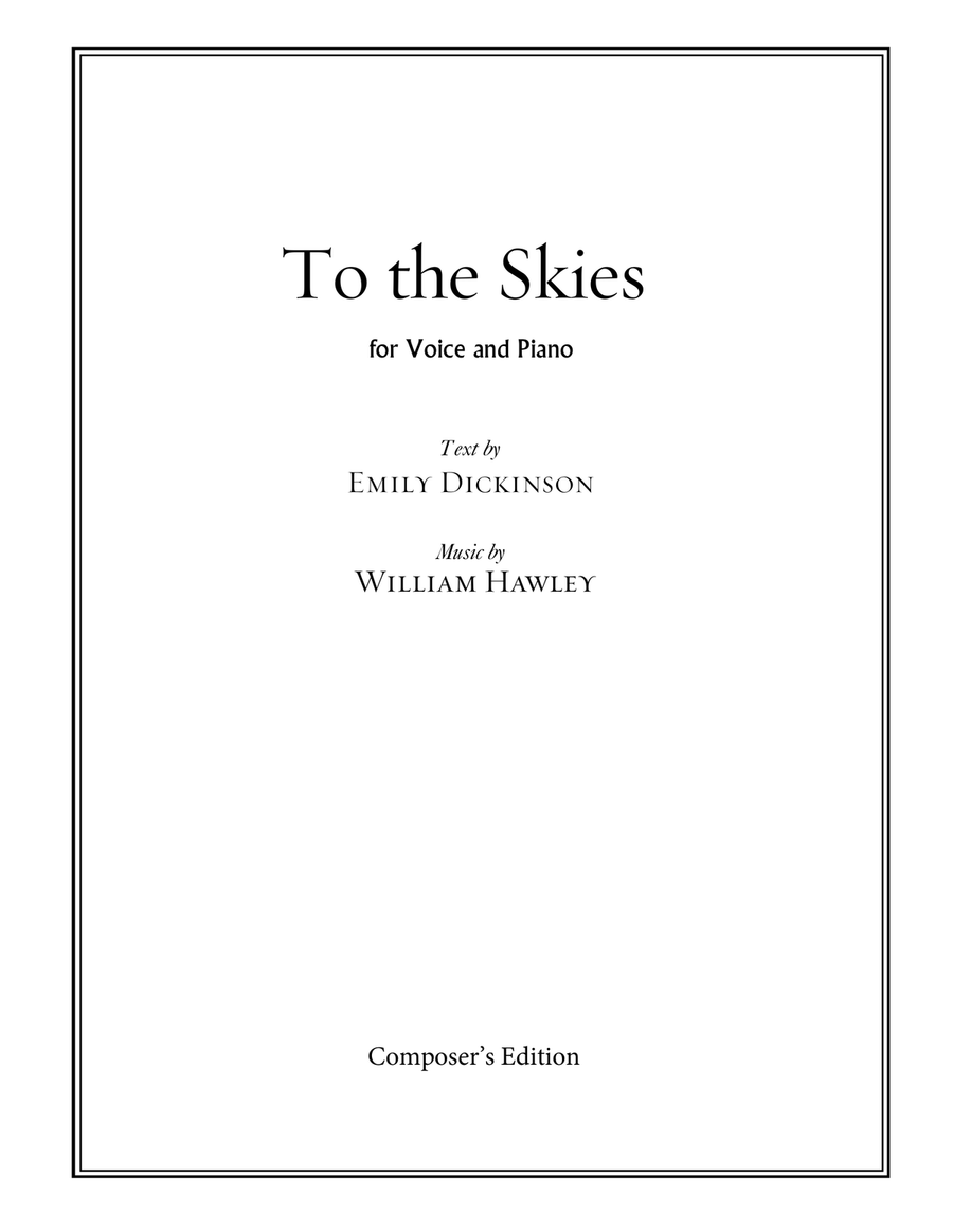 To the Skies To the Skies Piano, Vocal scores gallery preview page 1