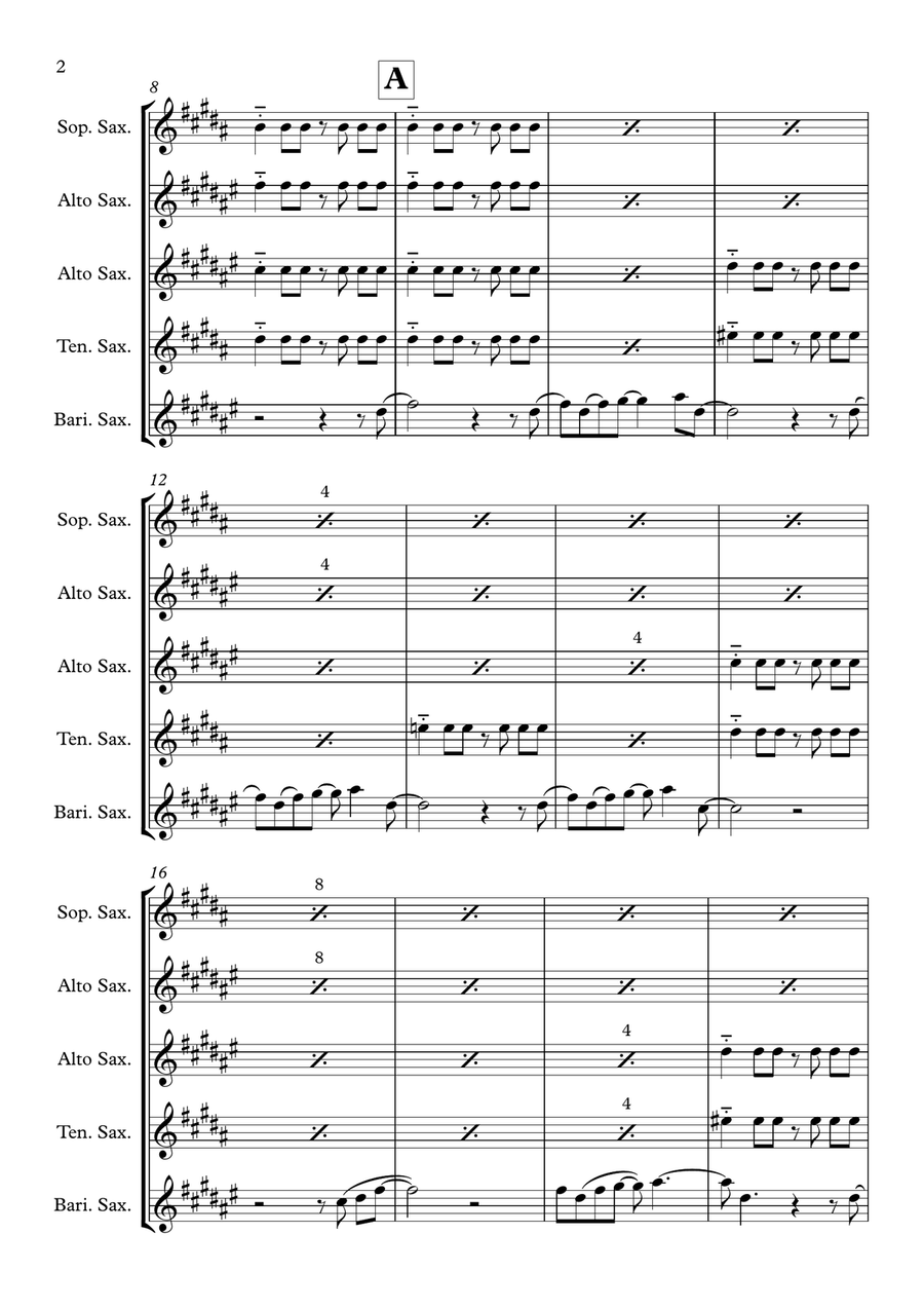 Love Is Easy Love Is Easy Saxophone Quartet scores gallery preview page 2