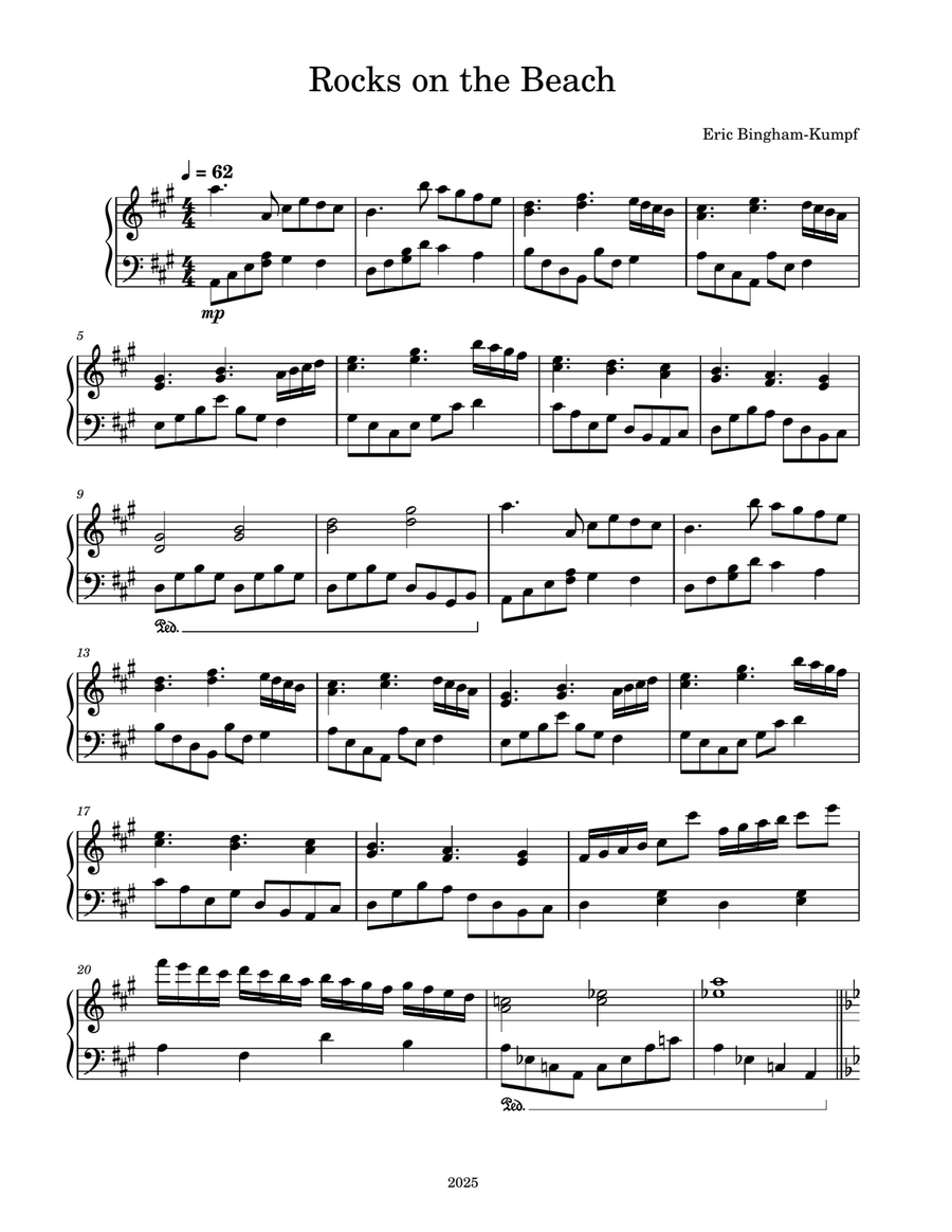 Rocks on the Beach Rocks on the Beach Piano Solo scores gallery preview page 1