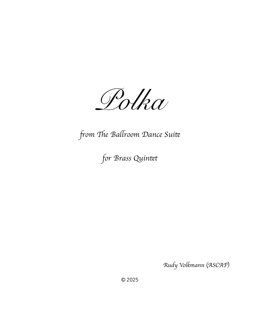 Polka - from The Ballroom Dance Suite Brass Quintet scores gallery preview page 1