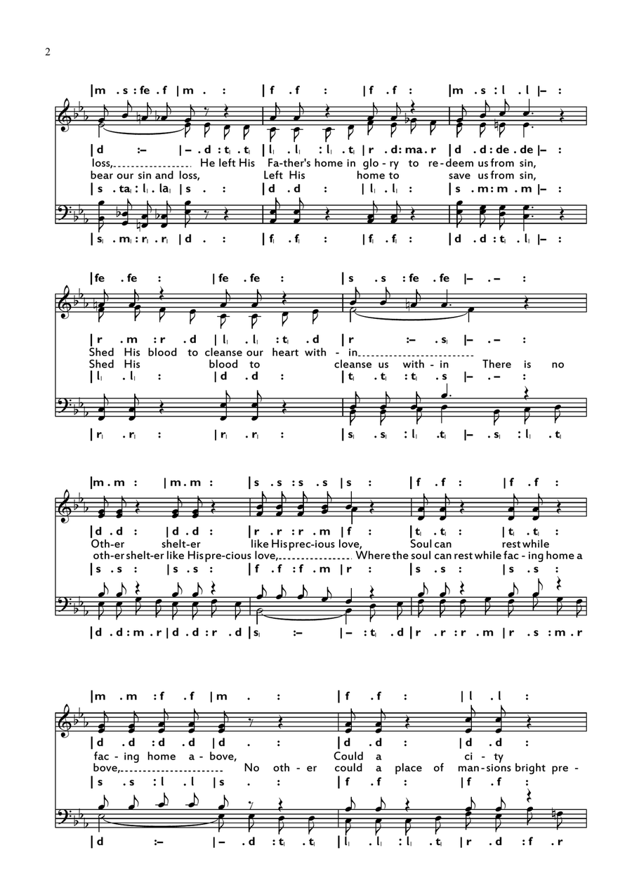 THERE'S NO OTHER LIKE THE SAVIOUR Piano, Vocal scores gallery preview page 2