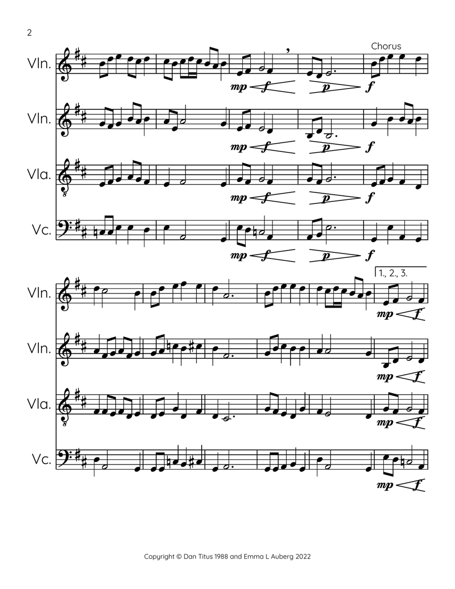 Look Around! String Quartet scores gallery preview page 2