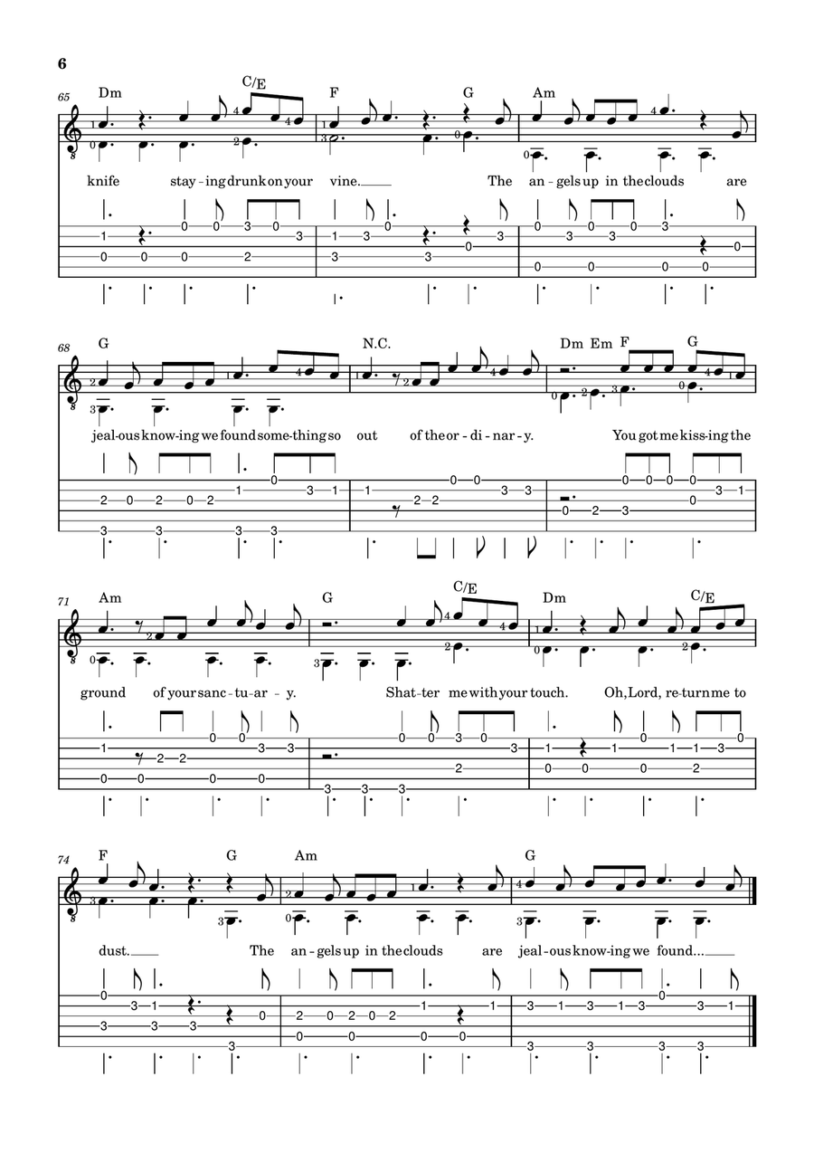 Ordinary Ordinary Acoustic Guitar scores gallery preview page 6