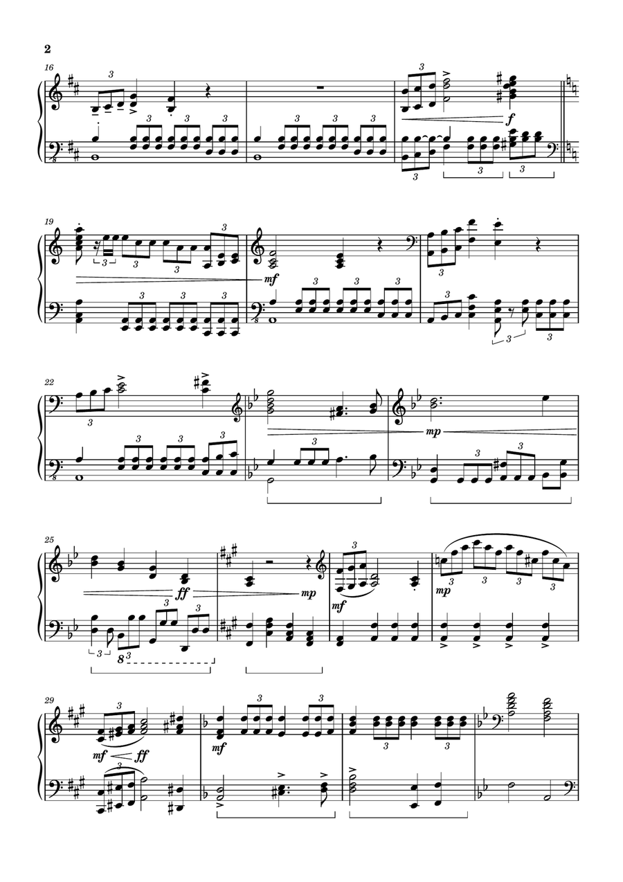 Batman Theme (1989) Piano Solo scores gallery preview page 2