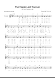 The Maple Leaf Forever - Solo Trumpet in F Major With Chords & Lyrics