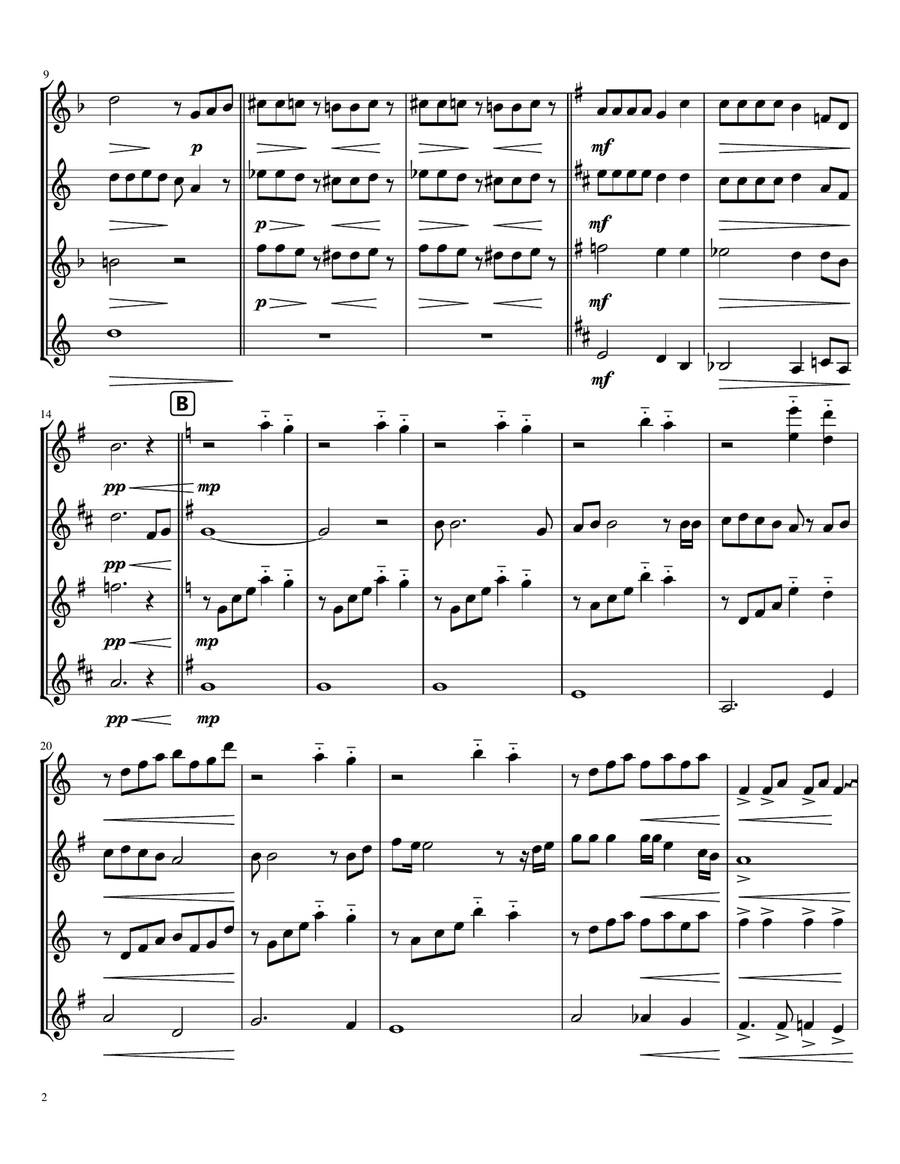 Bohemian Rhapsody Bohemian Rhapsody Woodwind Quartet scores gallery preview page 2