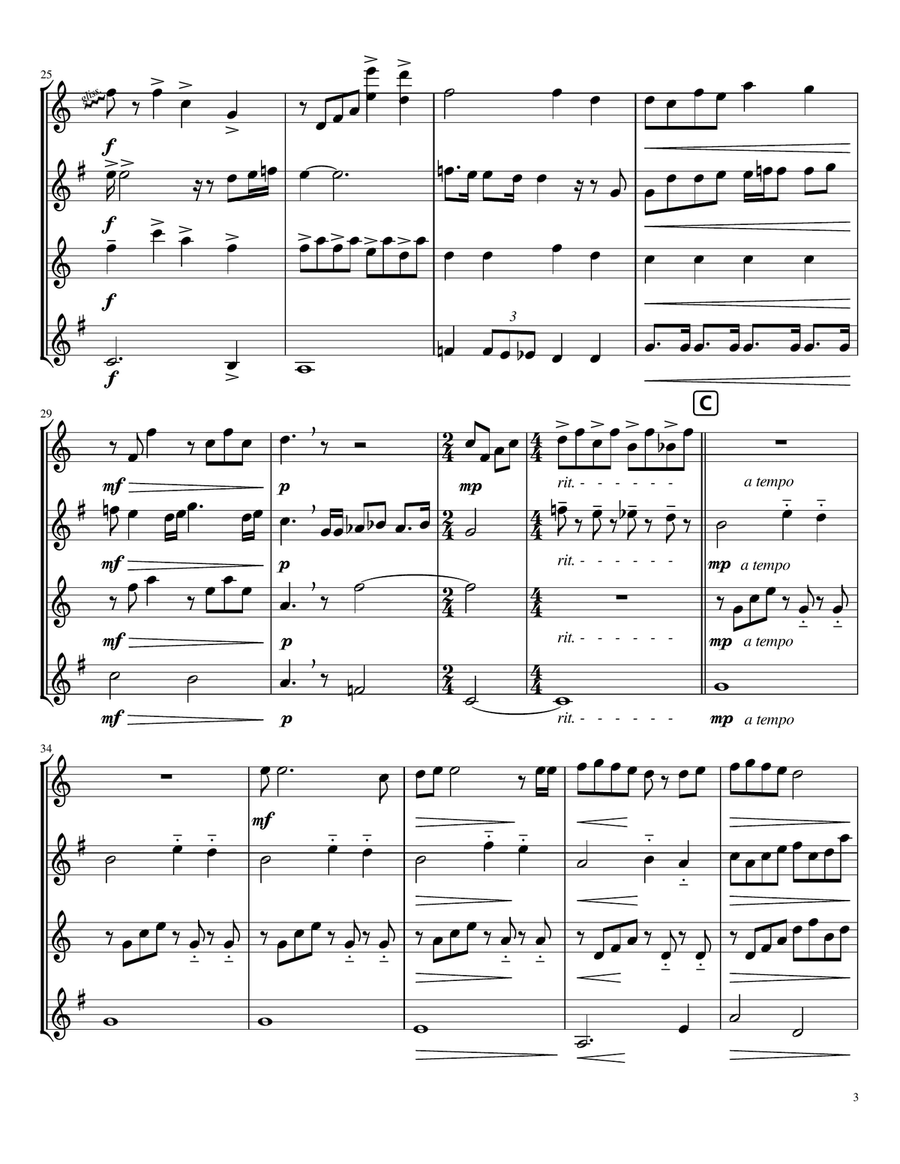 Bohemian Rhapsody Bohemian Rhapsody Woodwind Quartet scores gallery preview page 3