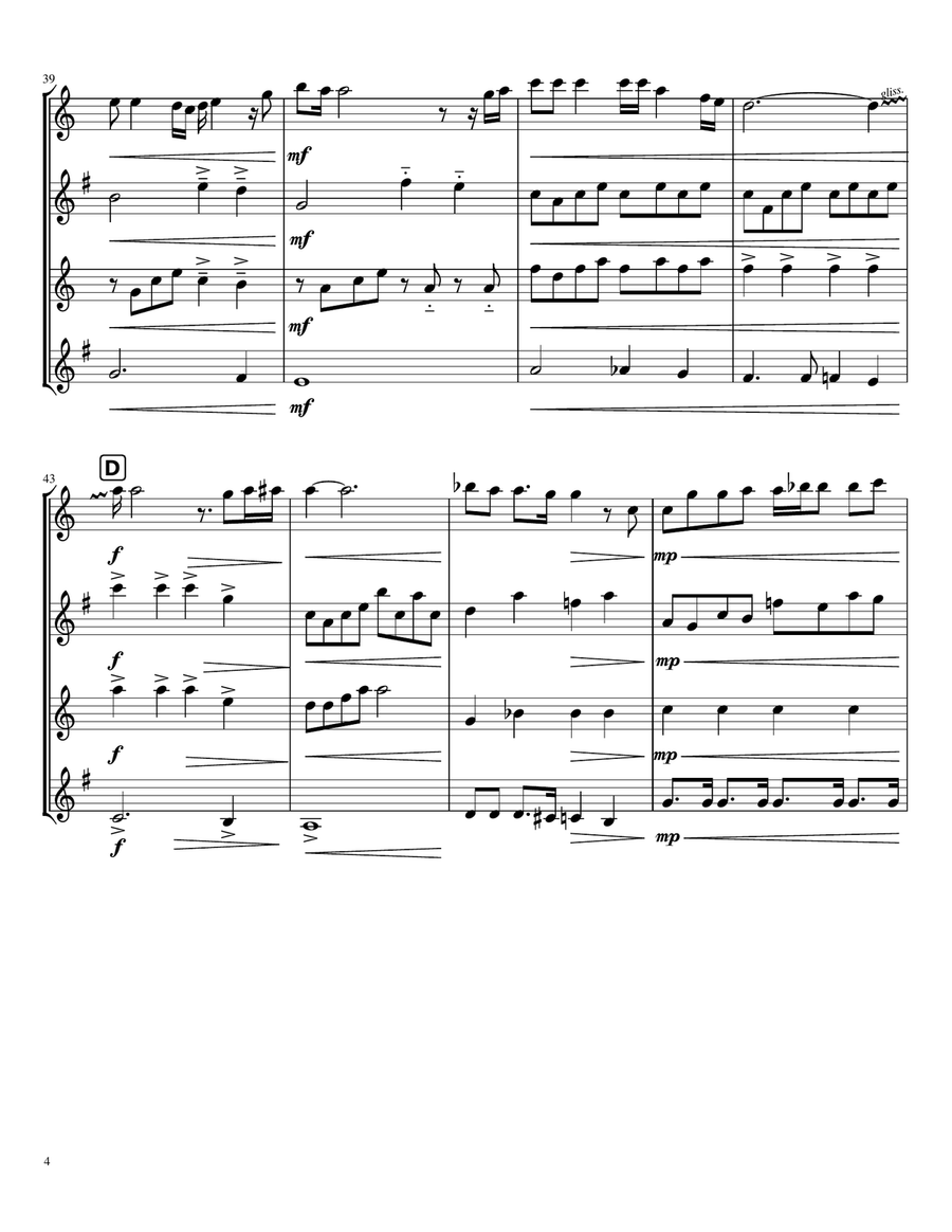 Bohemian Rhapsody Bohemian Rhapsody Woodwind Quartet scores gallery preview page 4