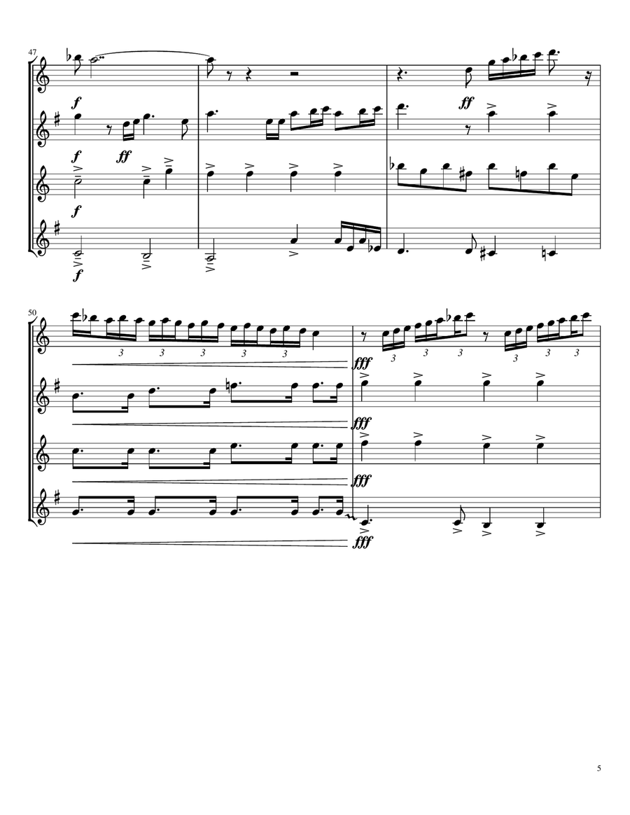 Bohemian Rhapsody Bohemian Rhapsody Woodwind Quartet scores gallery preview page 5