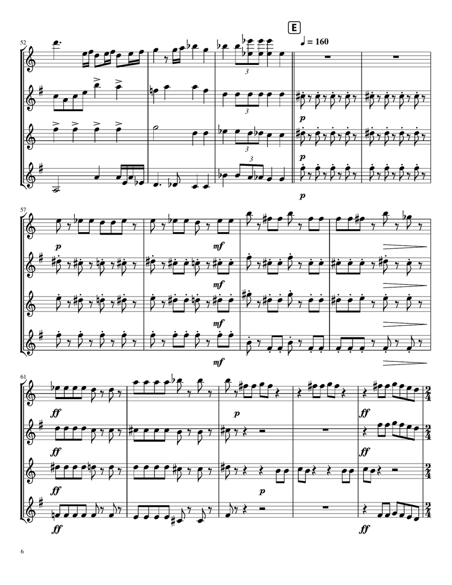 Bohemian Rhapsody Bohemian Rhapsody Woodwind Quartet scores gallery preview page 6