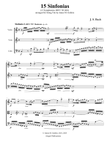 Bach: Fifteen Sinfonias for String Trio