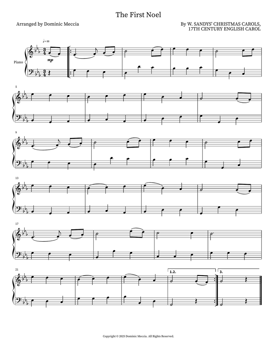 The First Noel The First Noel Voice scores gallery preview page 1