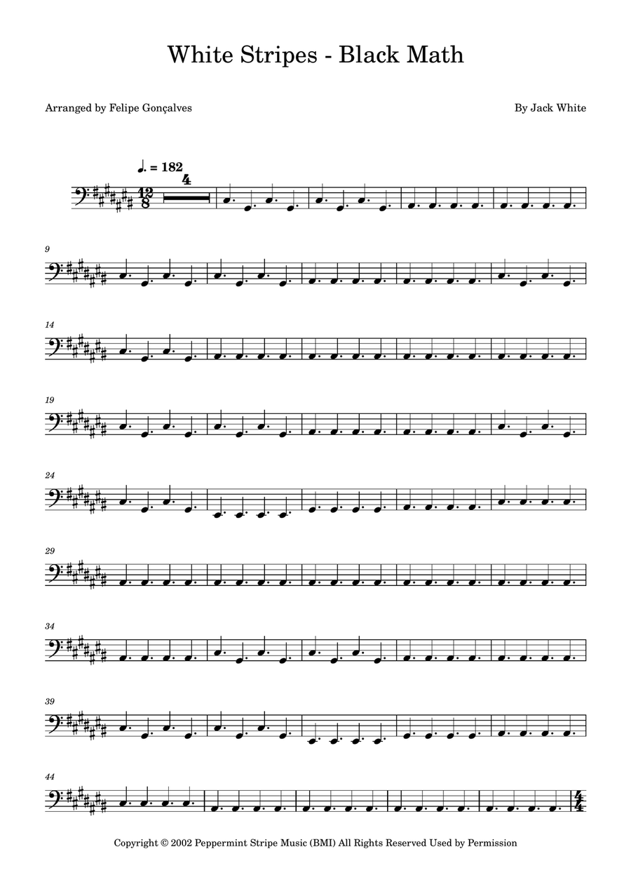 Black Math Black Math Double Bass scores gallery preview page 1