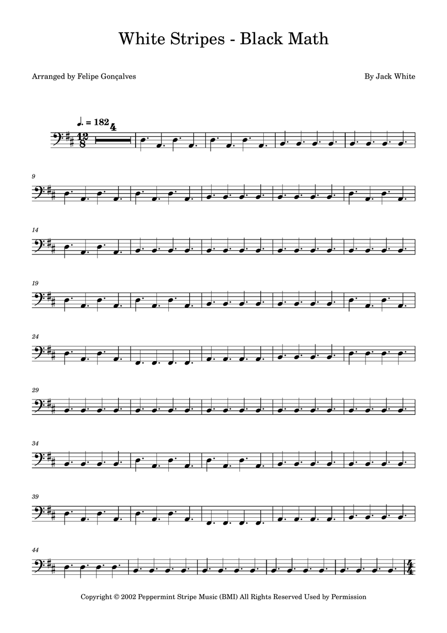 Black Math Black Math Double Bass scores gallery preview page 1