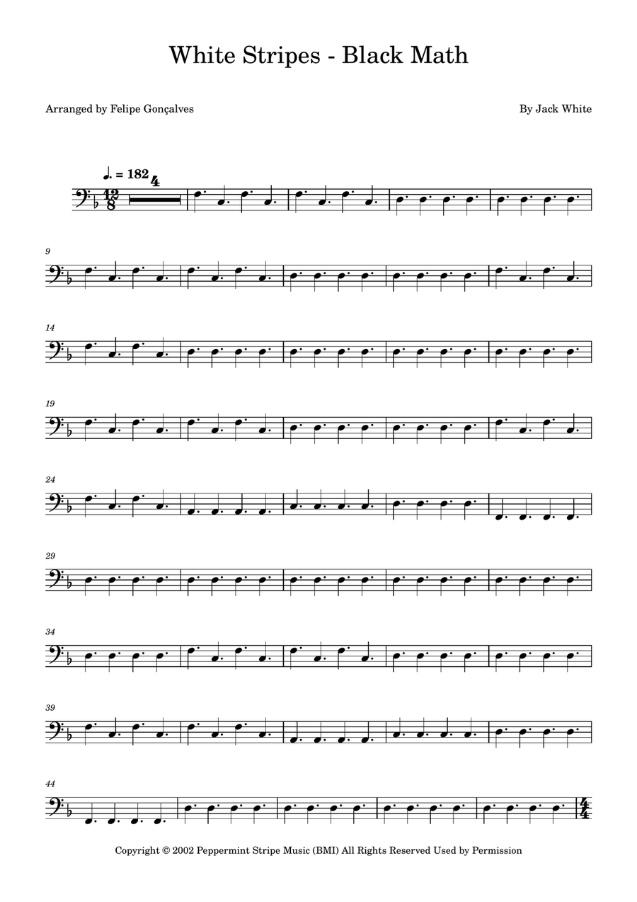 Black Math Black Math Double Bass scores gallery preview page 1