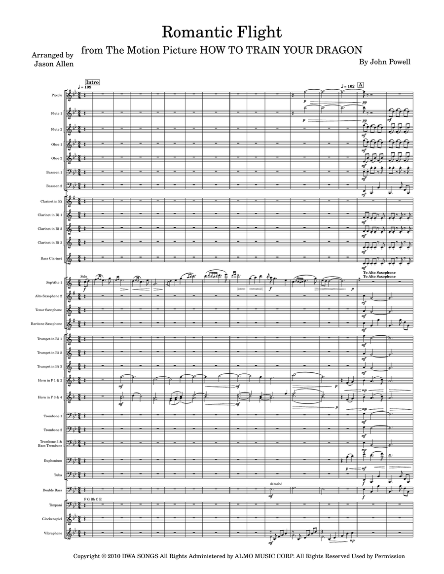 Romantic Flight Romantic Flight Concert Band scores gallery preview page 1