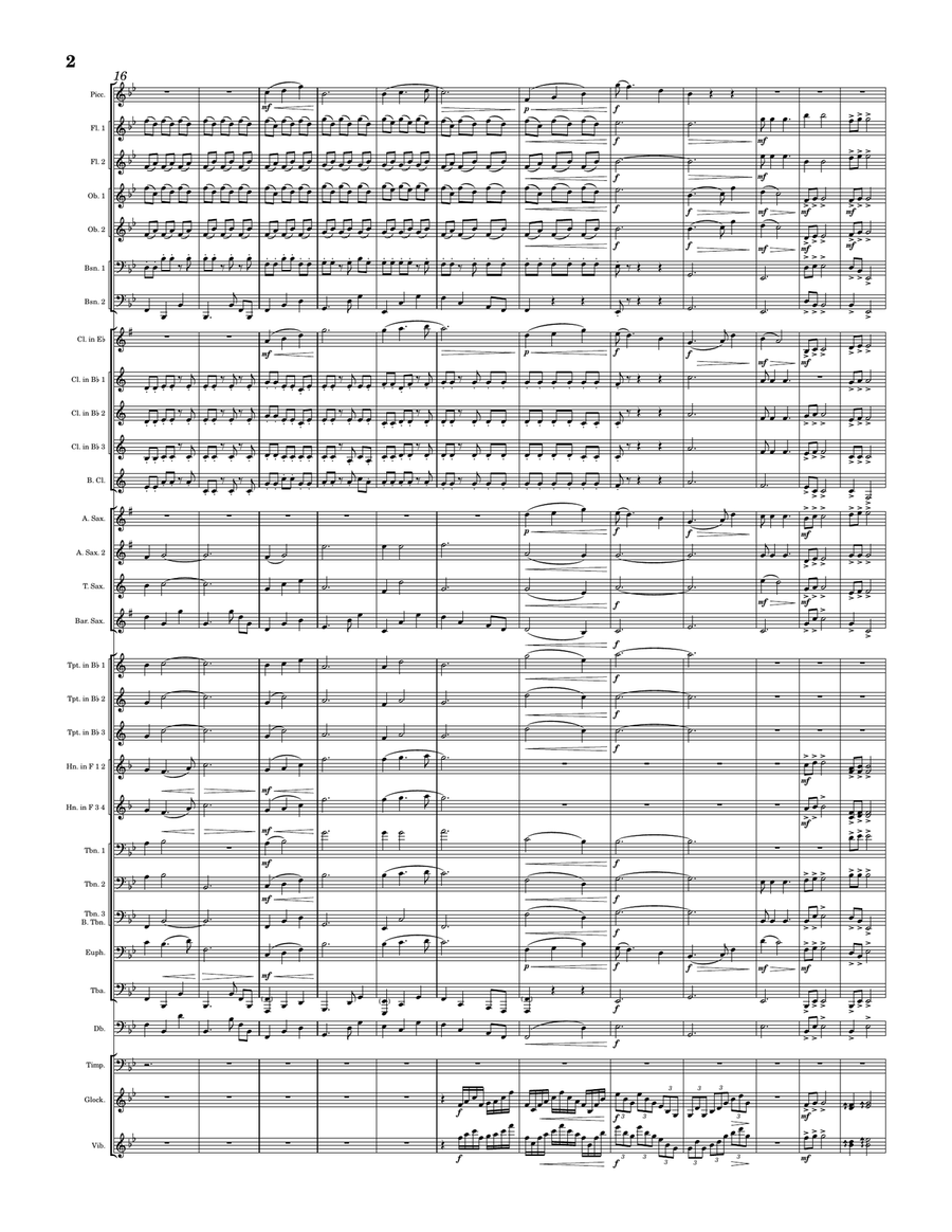 Romantic Flight Romantic Flight Concert Band scores gallery preview page 2