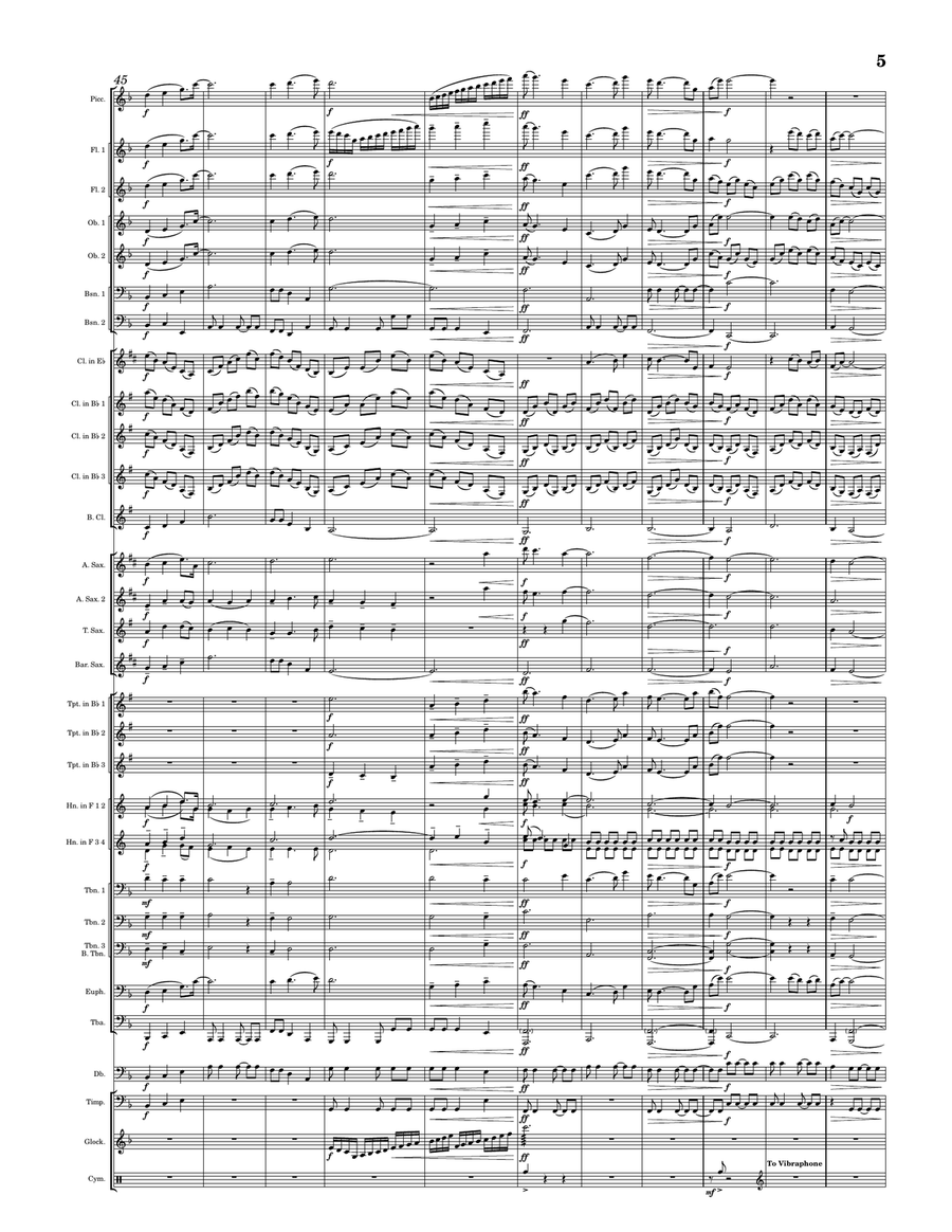 Romantic Flight Romantic Flight Concert Band scores gallery preview page 5