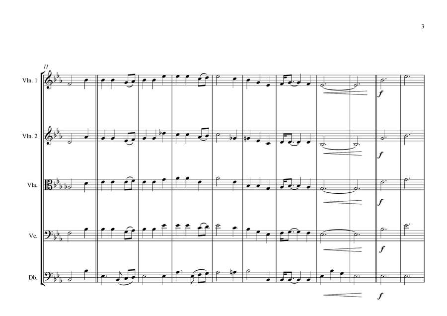 Cornish & Breton Regional Anthem for String Orchestra String Orchestra scores gallery preview page 3