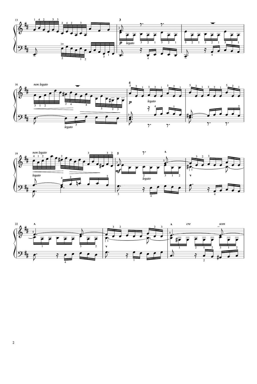 Sinfonia No.15 - Johann Sebastian Bach Piano Solo scores gallery preview page 2