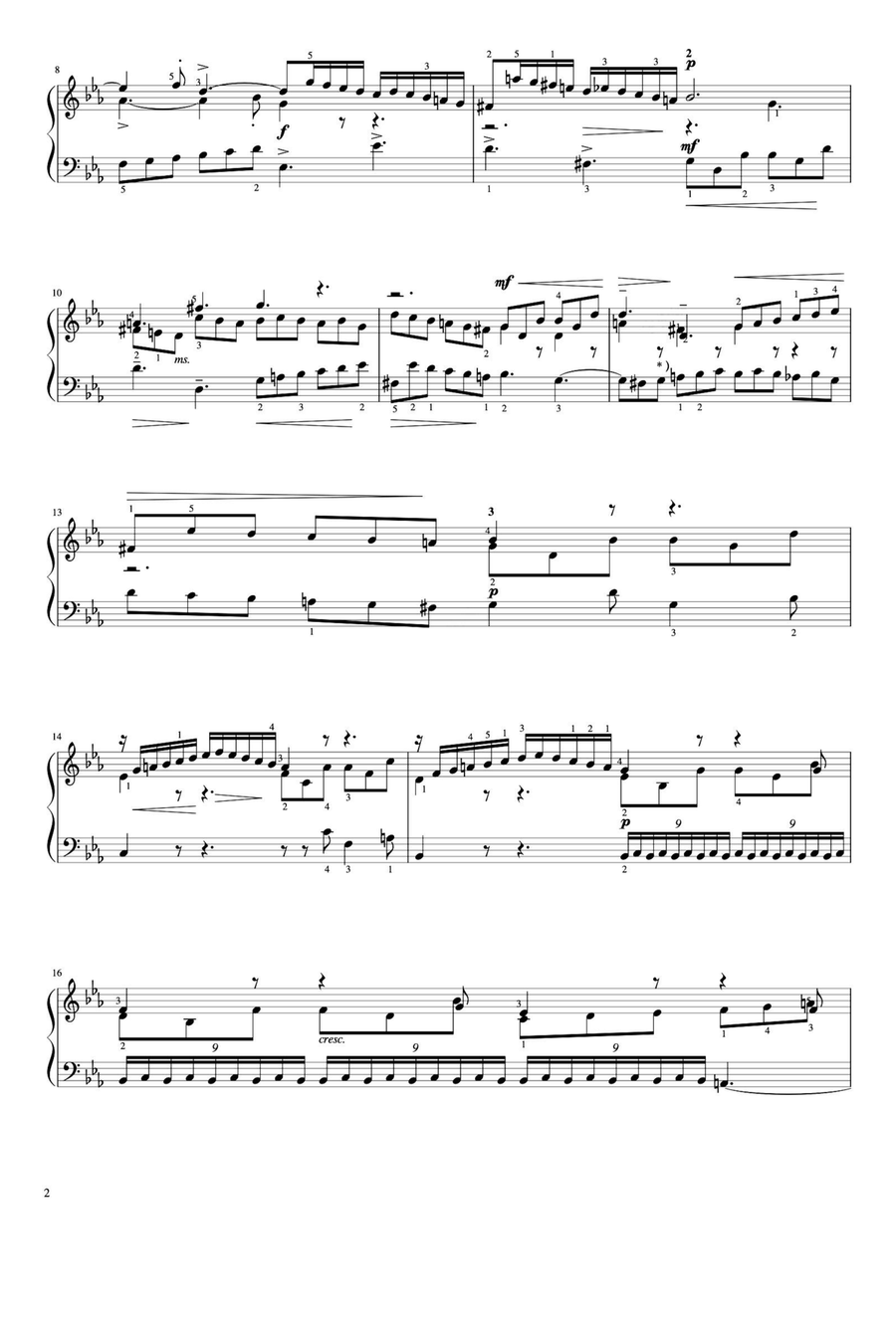 Sinfonia No.2 - Johann Sebastian Bach Piano Solo scores gallery preview page 2