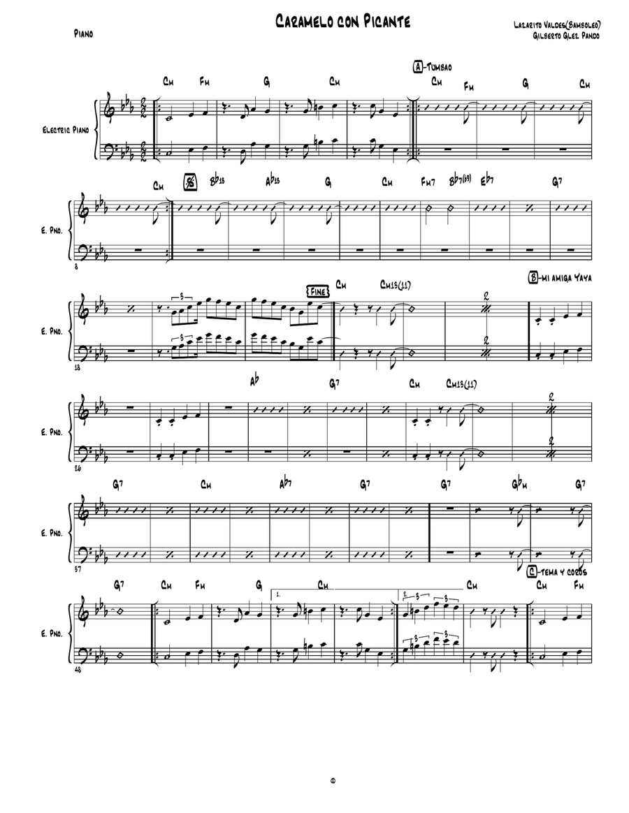 Caramelo con picante Caramelo con picante A Cappella scores gallery preview page 1