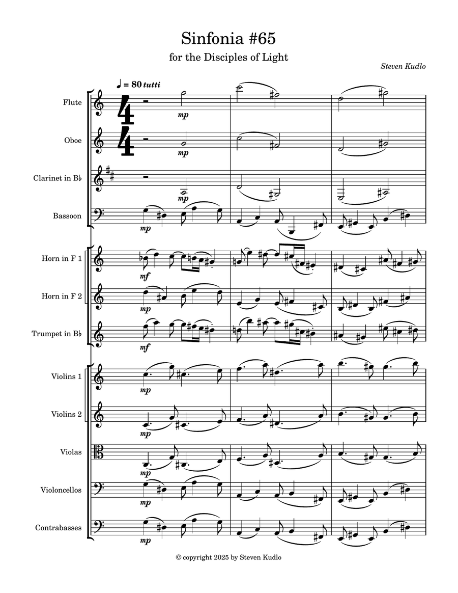 Sinfonia #65 Sinfonia #65 Chamber Orchestra scores gallery preview page 1