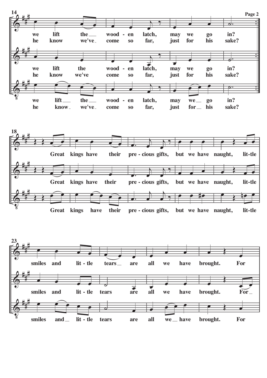 How Far Is It To Bethlehem? A Cappella SAT SAT scores gallery preview page 2