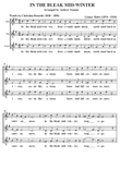 In The Bleak Mid-Winter A Cappella SAT