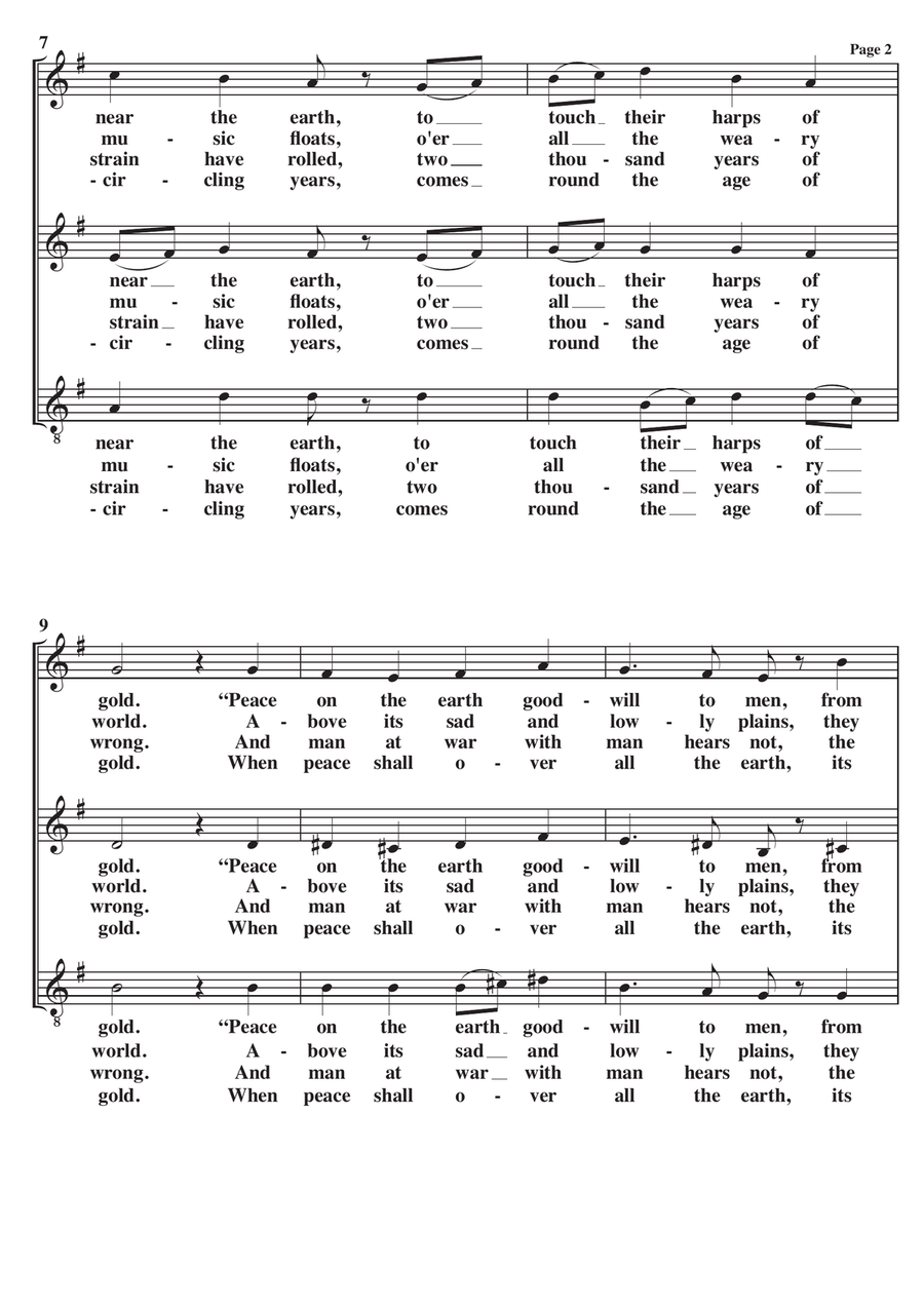 It Came Upon The Midnight Clear A Cappella SAT SAT scores gallery preview page 2