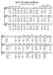 Joy To The World A Cappella SAT