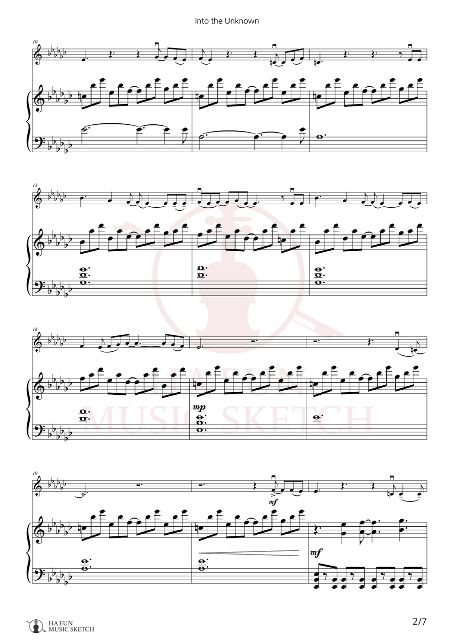 Into The Unknown Chamber Music scores gallery preview page 2
