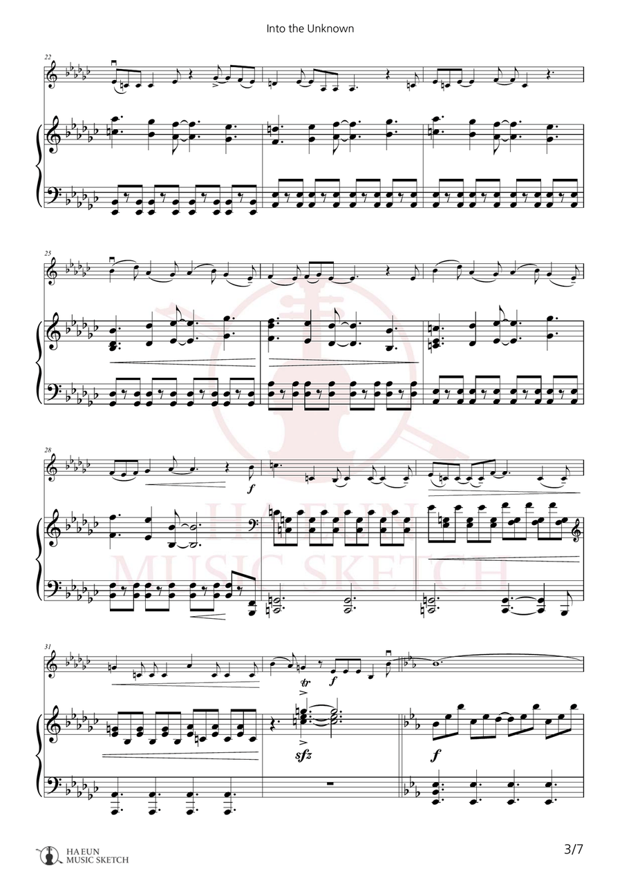 Into The Unknown Chamber Music scores gallery preview page 3
