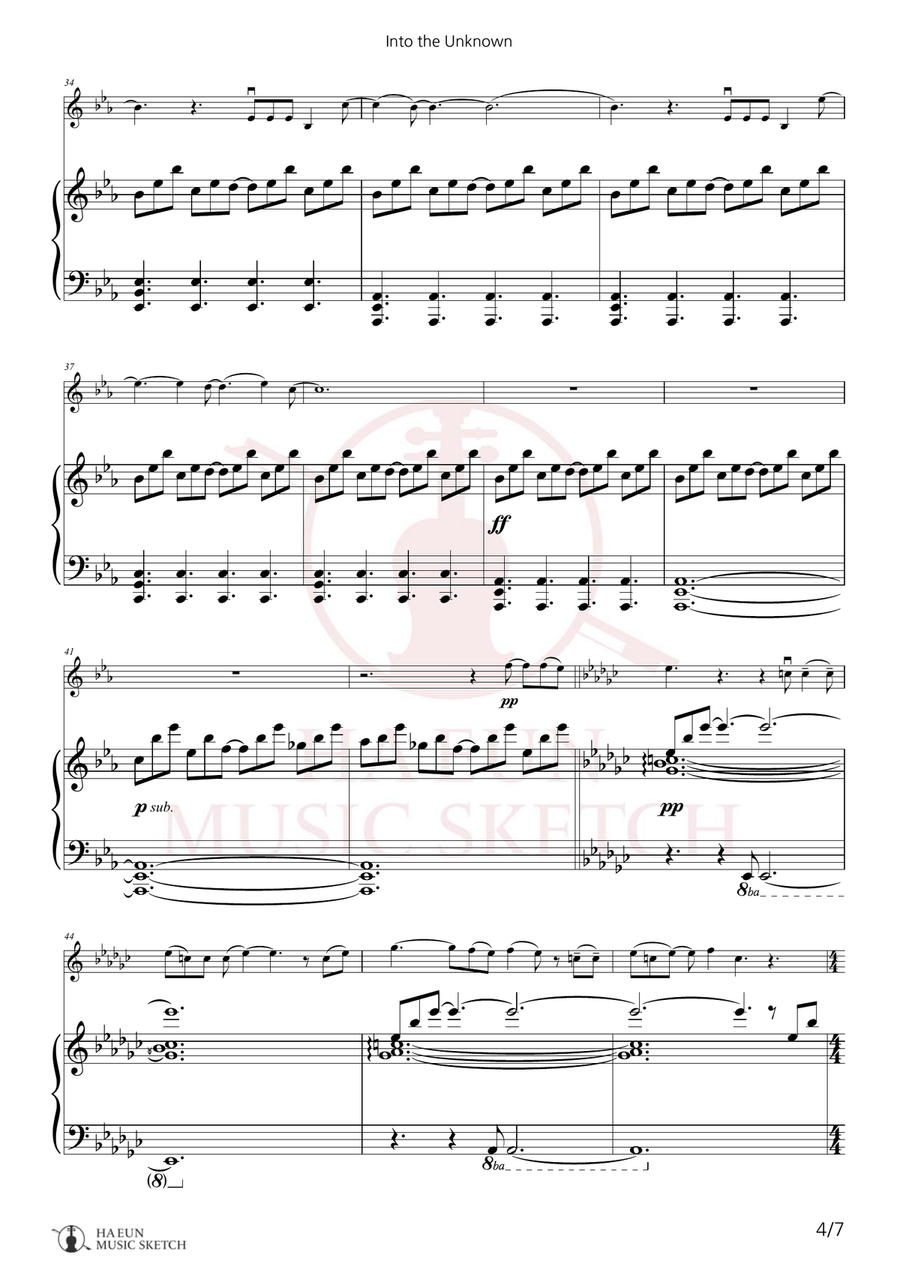 Into The Unknown Chamber Music scores gallery preview page 4