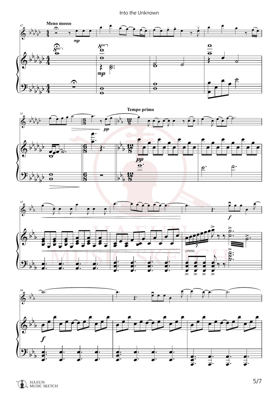 Into The Unknown Chamber Music scores gallery preview page 5