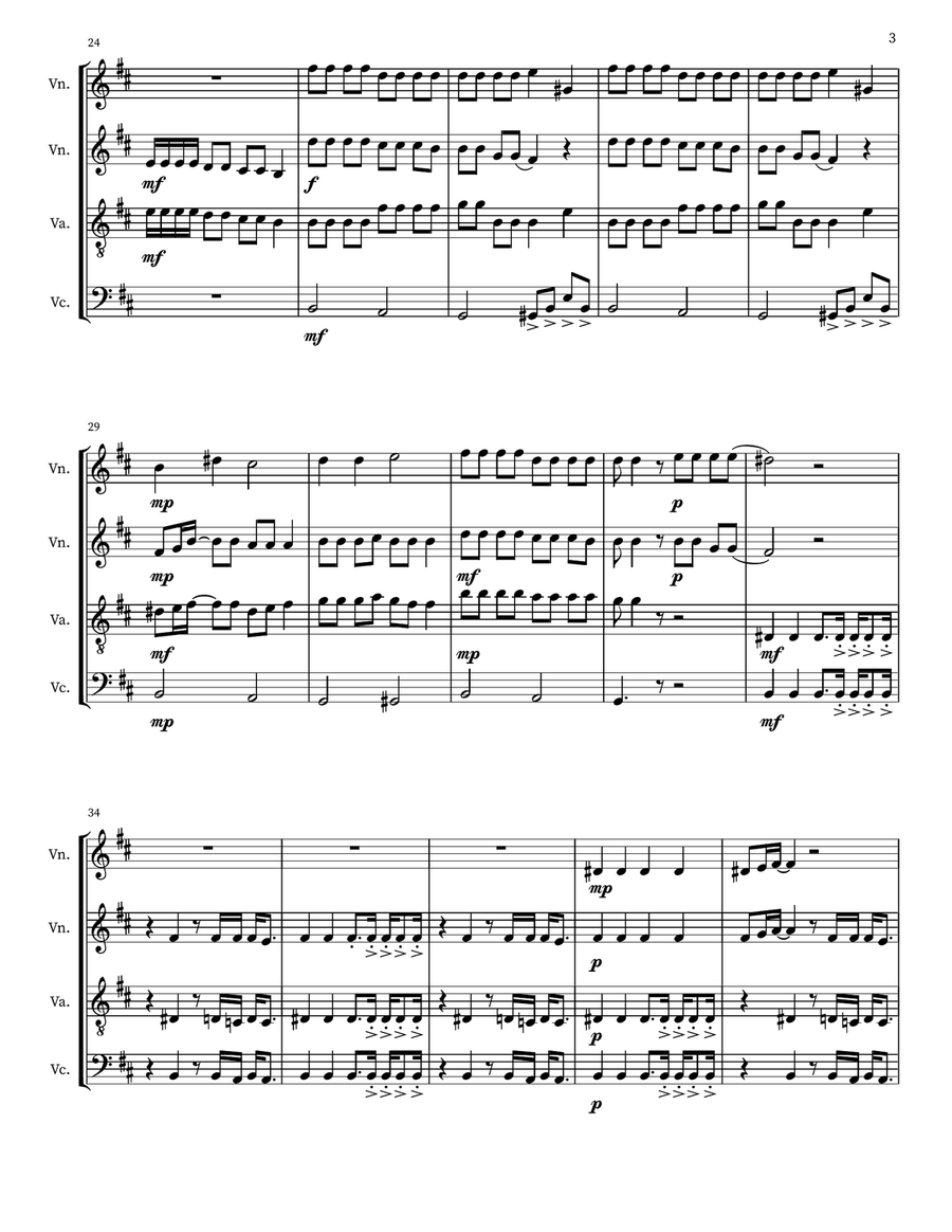 Disease Disease String Quartet scores gallery preview page 3