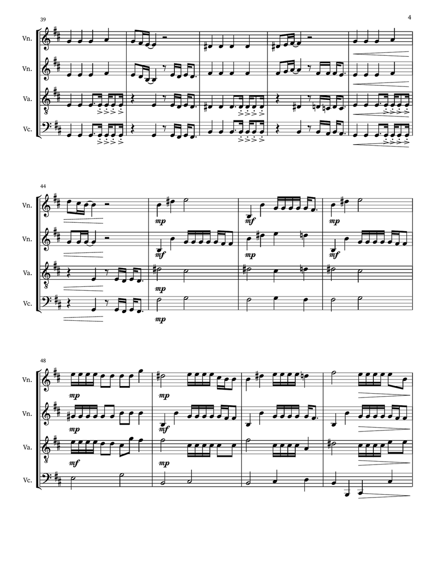 Disease Disease String Quartet scores gallery preview page 4