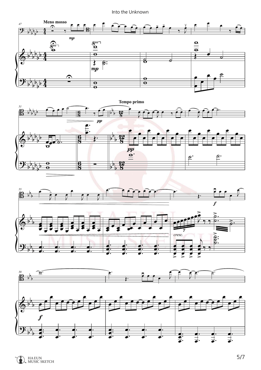 Into The Unknown Chamber Music scores gallery preview page 5