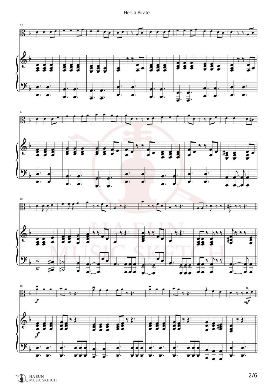 He's A Pirate Chamber Music scores gallery preview page 2
