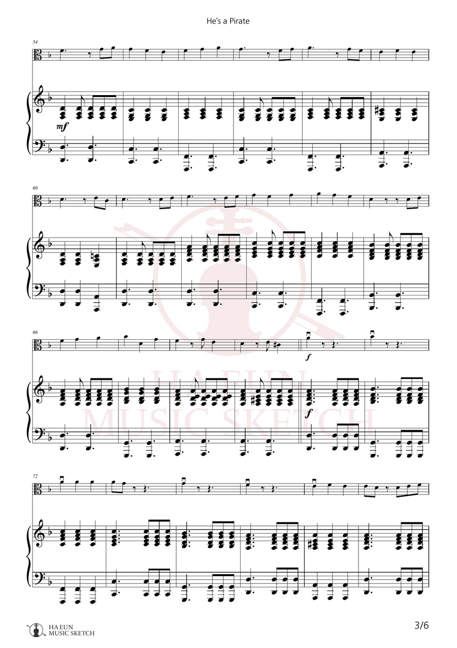 He's A Pirate Chamber Music scores gallery preview page 3