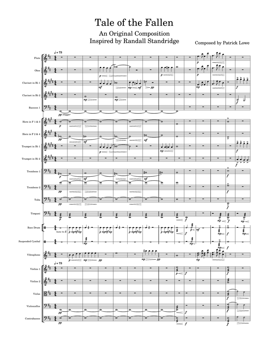 Tale of the Fallen - Score Only Full Orchestra scores gallery preview page 1