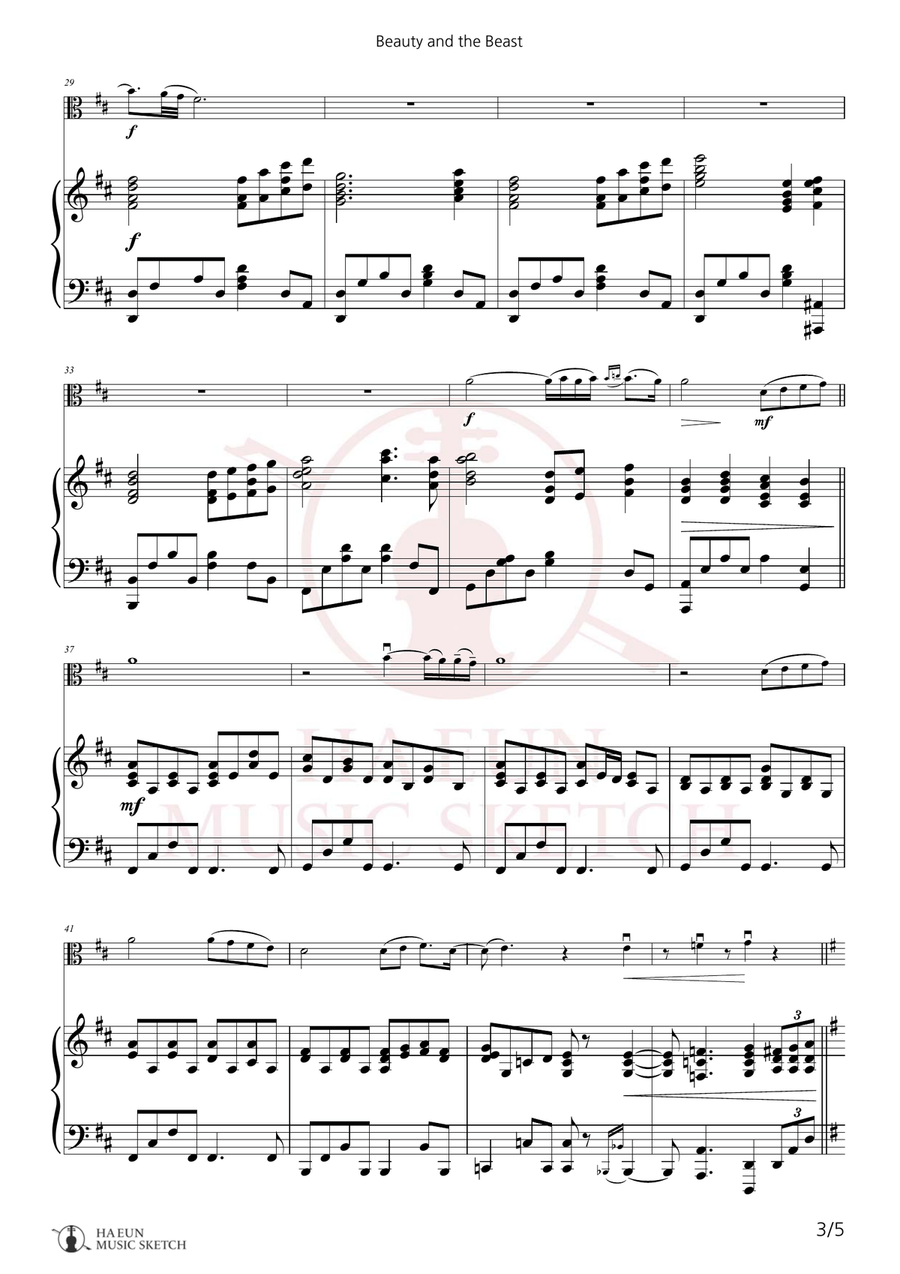Beauty And The Beast Chamber Music scores gallery preview page 3