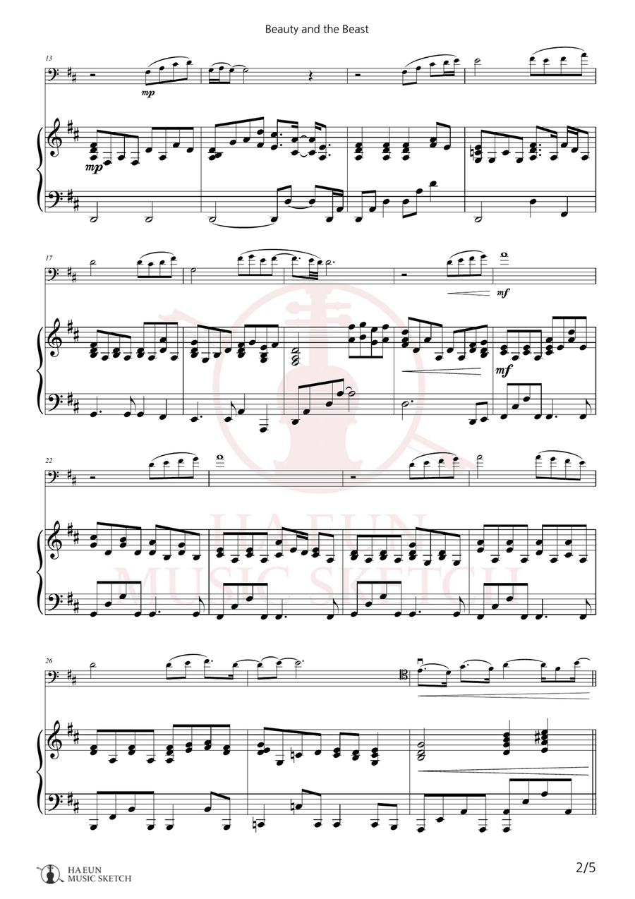 Beauty And The Beast Chamber Music scores gallery preview page 2